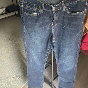 Signature Levi's Dark Blue Straight Leg Jeans